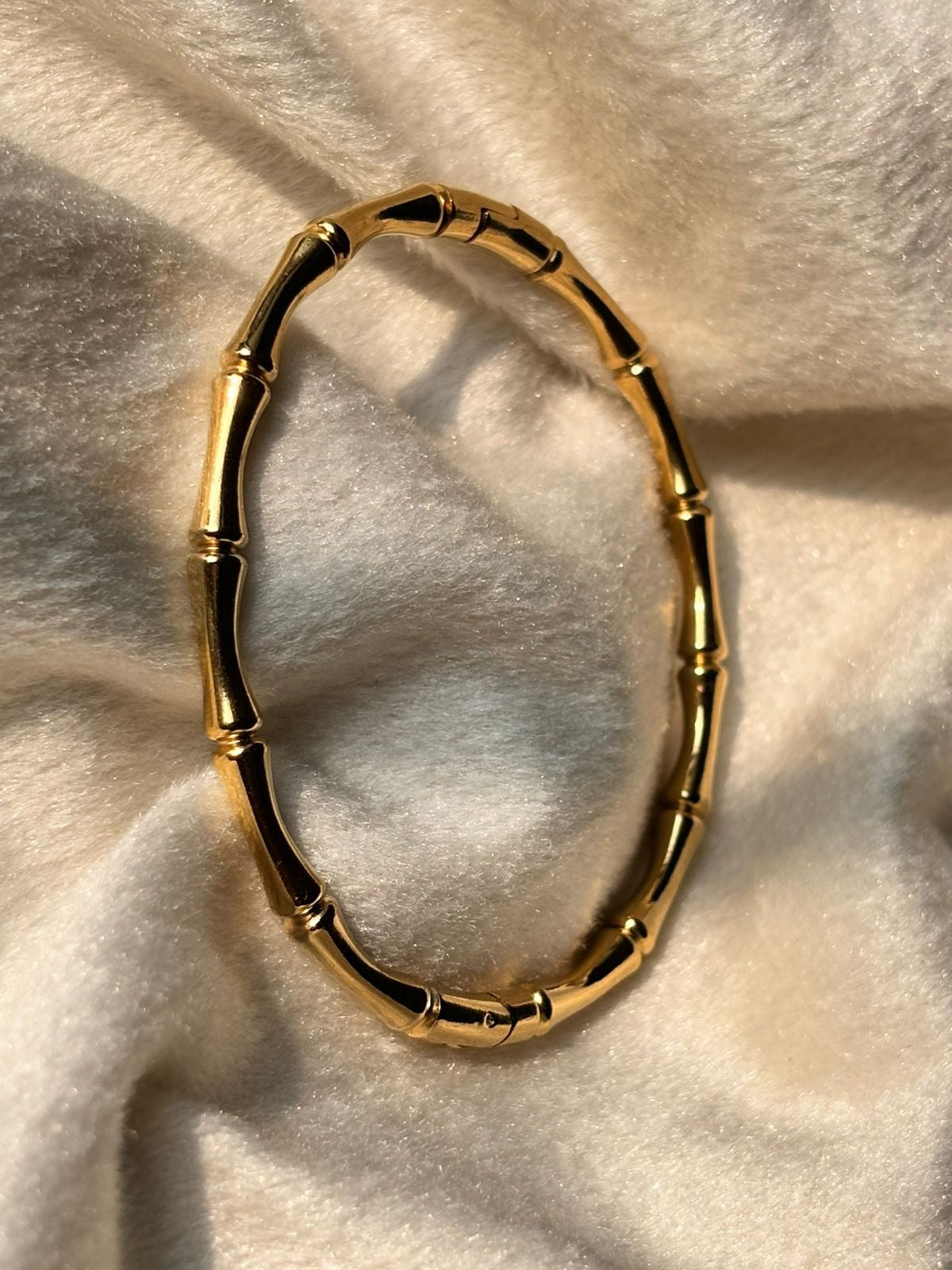 Stem Shaped Bangle Bracelet - Gold