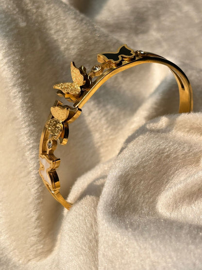 Flying Butterflies Bangle Bracelet