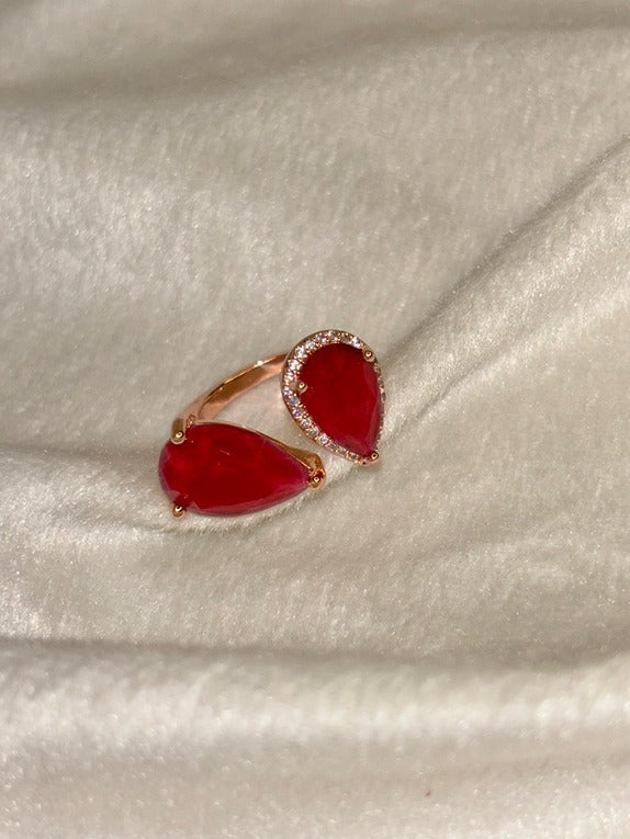 Red Ruby Ring - Adjustable