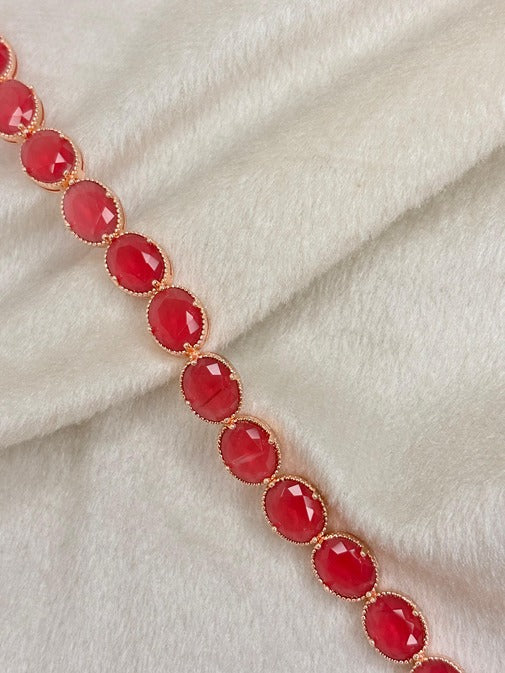 Ruby Red Studded Bracelet