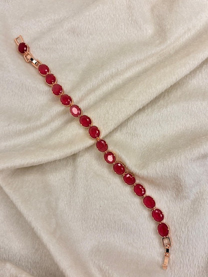 Ruby Red Studded Bracelet