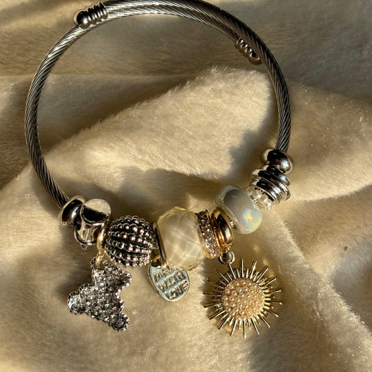 Silver Sun Flower bracelet