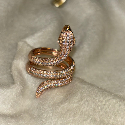 Rose Gold Serpenti Ring - Adjustable