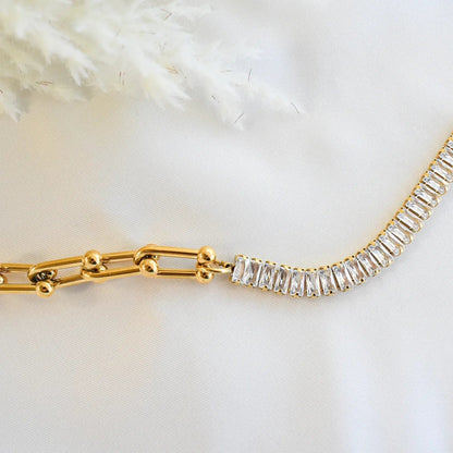 Radiant Zircon half Tennis  Bracelet