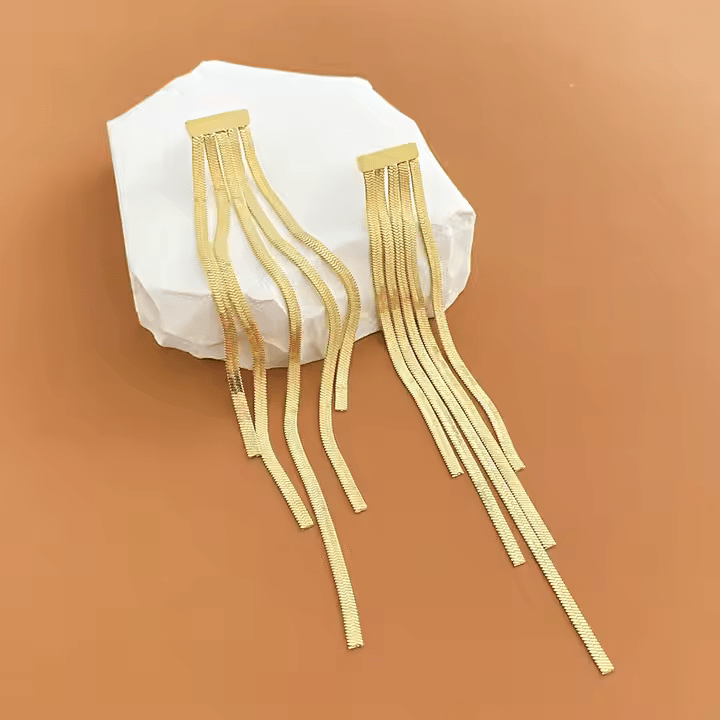 Chain Cascade Earrings - Gold