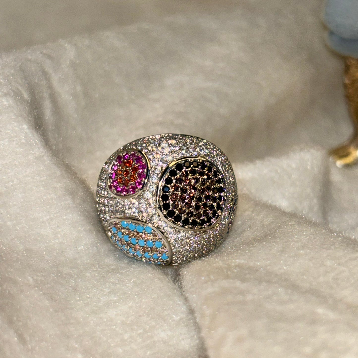 Dome Multi-color Ring - Adjustable