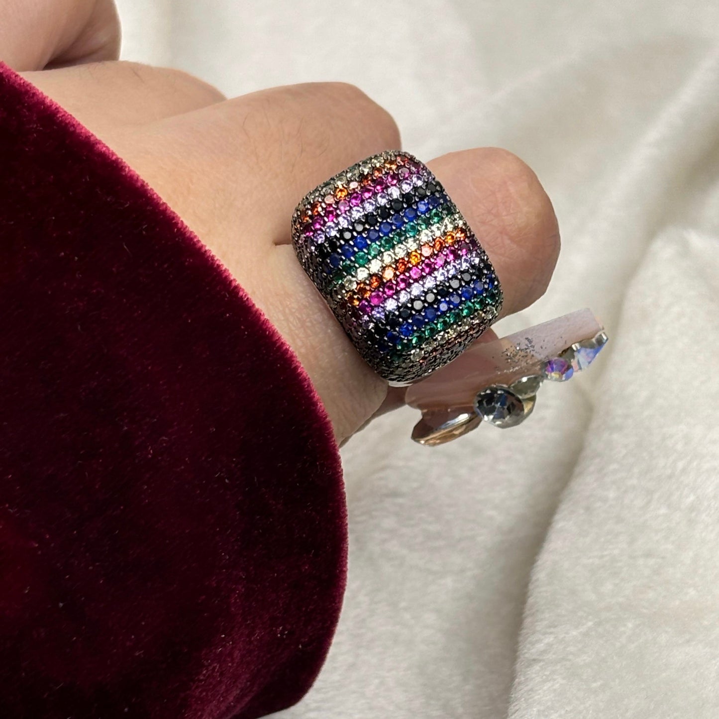 Dome Rainbow Ring - Adjustable