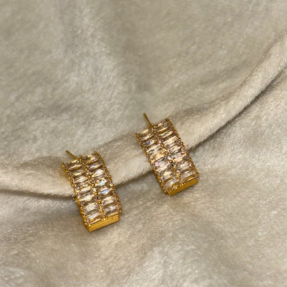 Zircon Hoop Earrings