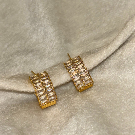 Zircon Hoop Earrings