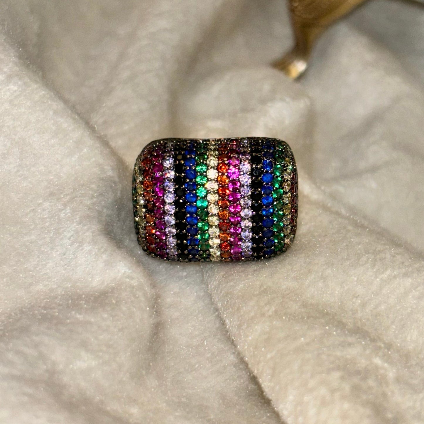 Dome Rainbow Ring - Adjustable