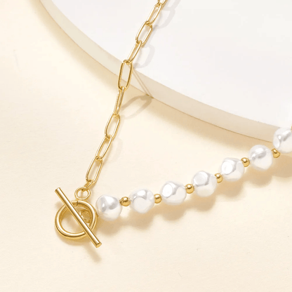 Oceanic Pearl Chain Necklace